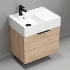 Floating Small Bathroom Vanity, Modern, 24 inch